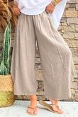 Annie Cushion Cotton Barrel Culotte Pant Earth